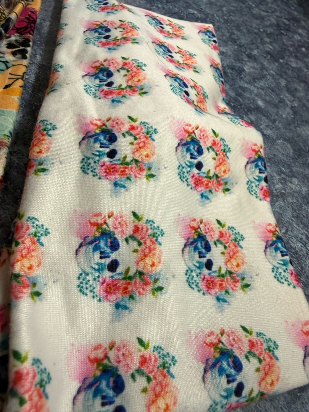 Floral & Skull Print twist top wide headband